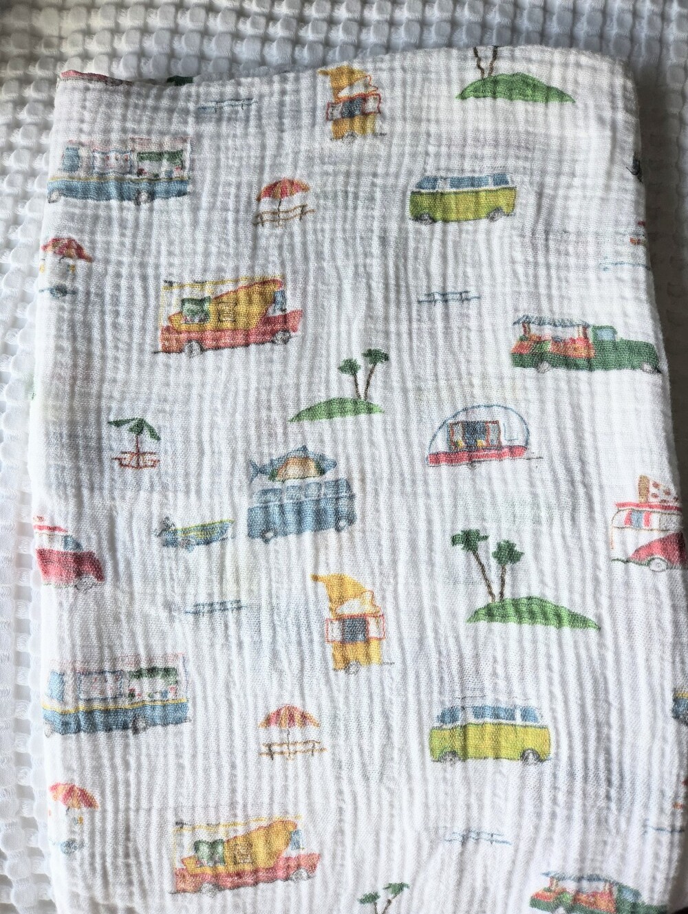 Little Unicorn Food Truck Muslin Swaddle